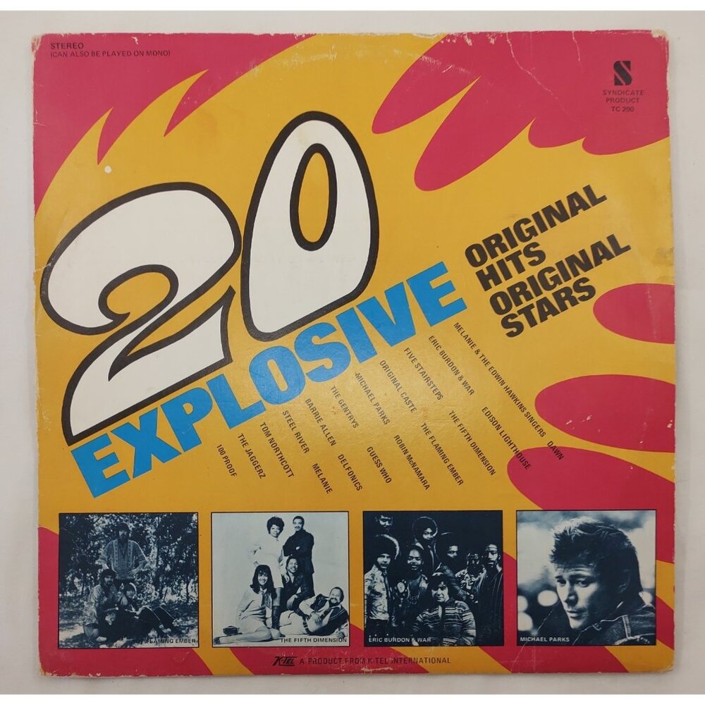 20 Explosive Original Hits - Original Stars LP Syndicate Product TC 200 Stereo